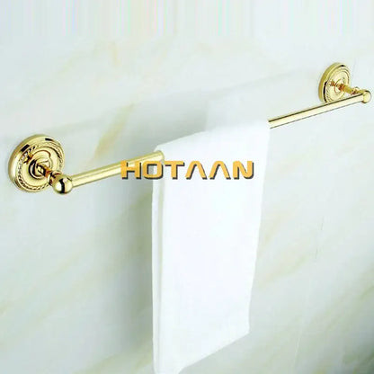 Ornate gold brass bathroom accessories set 6 piece bathroom decor