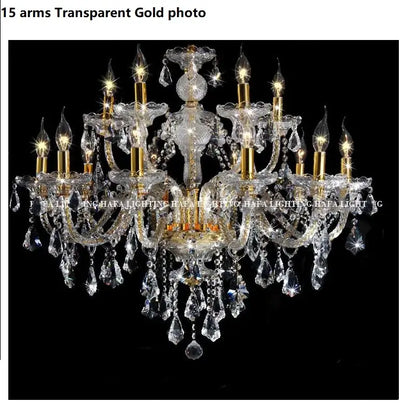 Ornate gold & silver crystal led chandelier living room light