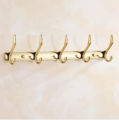 Ornate gold & white ceramic brass jade bathroom hardware set