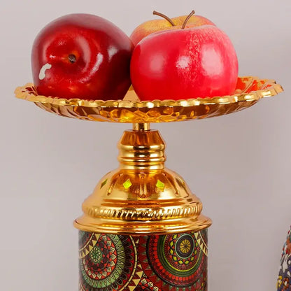 Ornate golden mosaic fruit platter desk lamp bedroom night light
