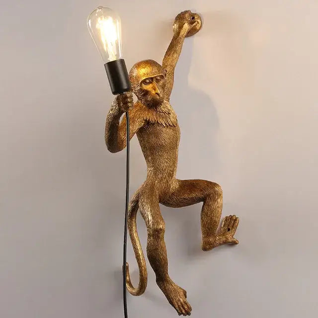 Ornate white 3 monkeys pendant chandelier for living room decor