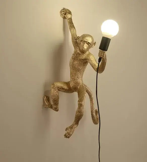 Ornate white 3 monkeys pendant chandelier for living room decor