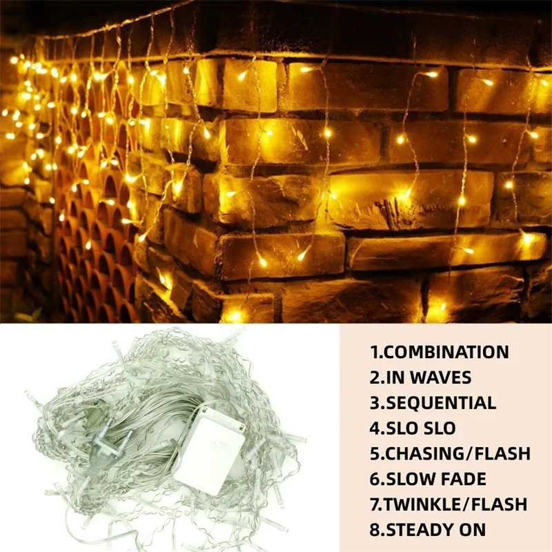 DecorBites™ Outdoor Christmas Waterfall Lights 5M Curtain String