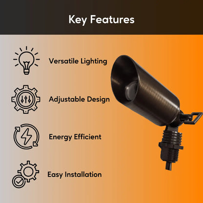 Outdoor Spotlight with Removable Angled Shroud Body