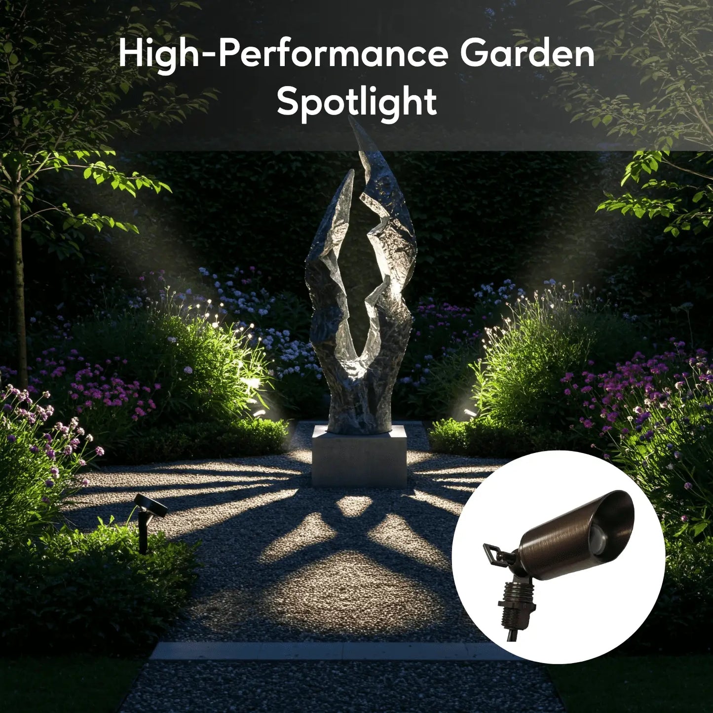 Outdoor Spotlight with Removable Angled Shroud Body