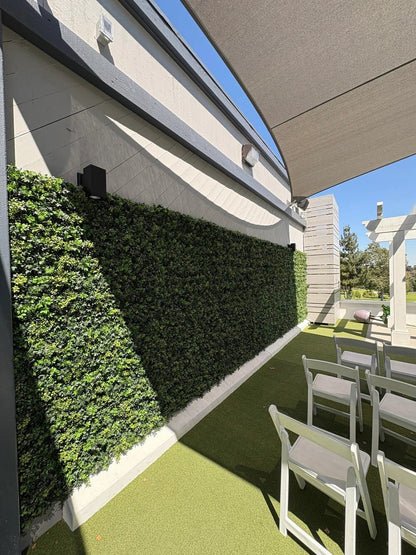 Dark Boxwood Artificial Vertical Garden Green Wall Panel Set of 6 66 SQ FT – UV Resistant – Commercial Grade