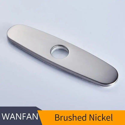 Oval black & chrome decorbites deck plate kitchen faucet escutcheon
