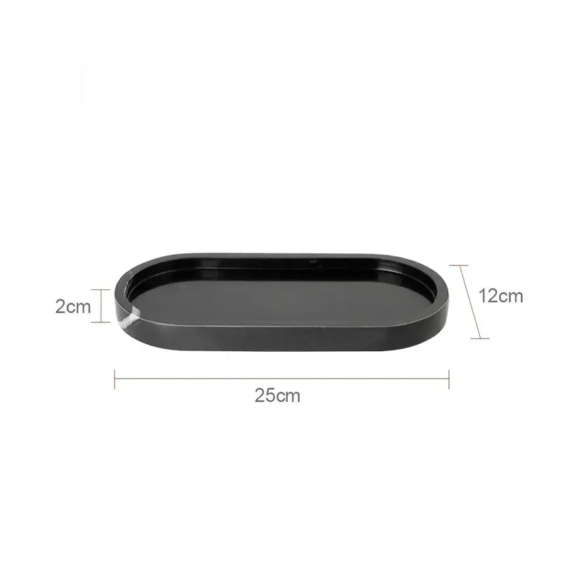 Oval white calacatta marble vanity tray bathroom soap dish