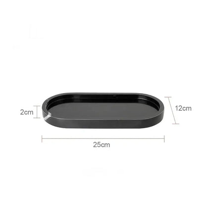 Oval white calacatta marble vanity tray bathroom soap dish