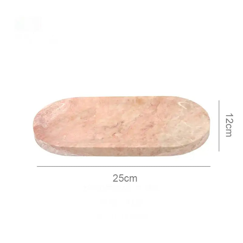 Oval white calacatta marble vanity tray bathroom soap dish