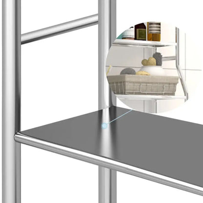 Modern silver 3 tier metal toilet storage shelf bathroom organizer