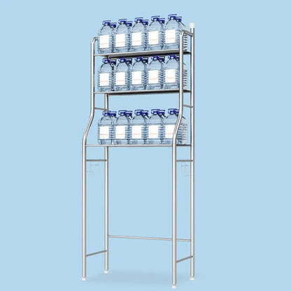 Modern silver 3 tier metal toilet storage shelf bathroom organizer