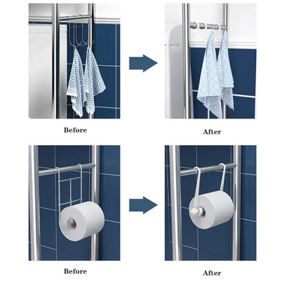 Modern silver 3 tier metal toilet storage shelf bathroom organizer