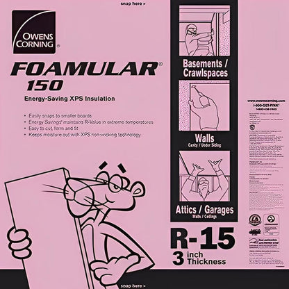 Owens Corning FOAMULAR 150 XPS 4ft x 8ft Insulation Board - All Sizes