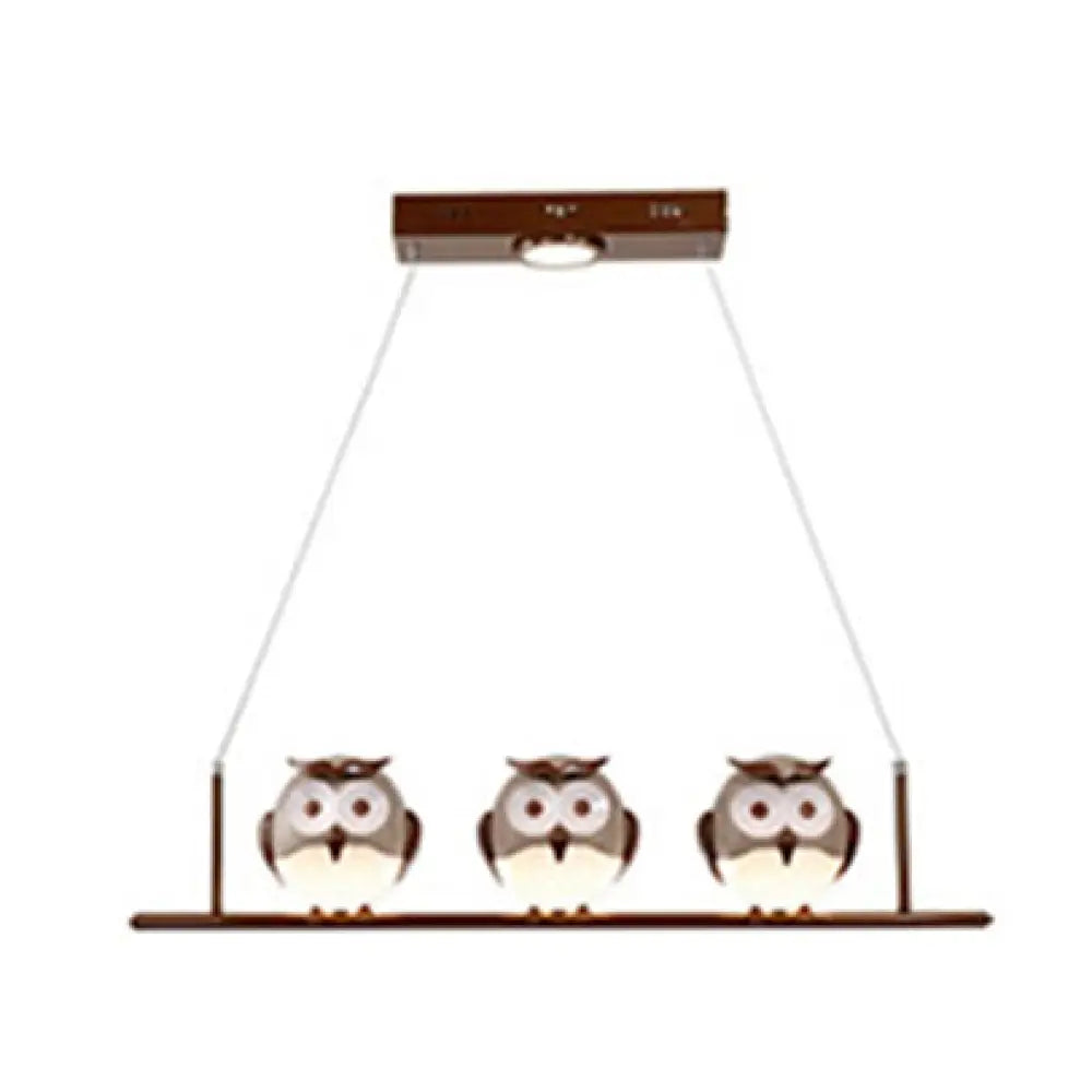 DecorBites™ Owl Metal Pendant Light: Animal Chandelier for Living Room & Child Bedroom