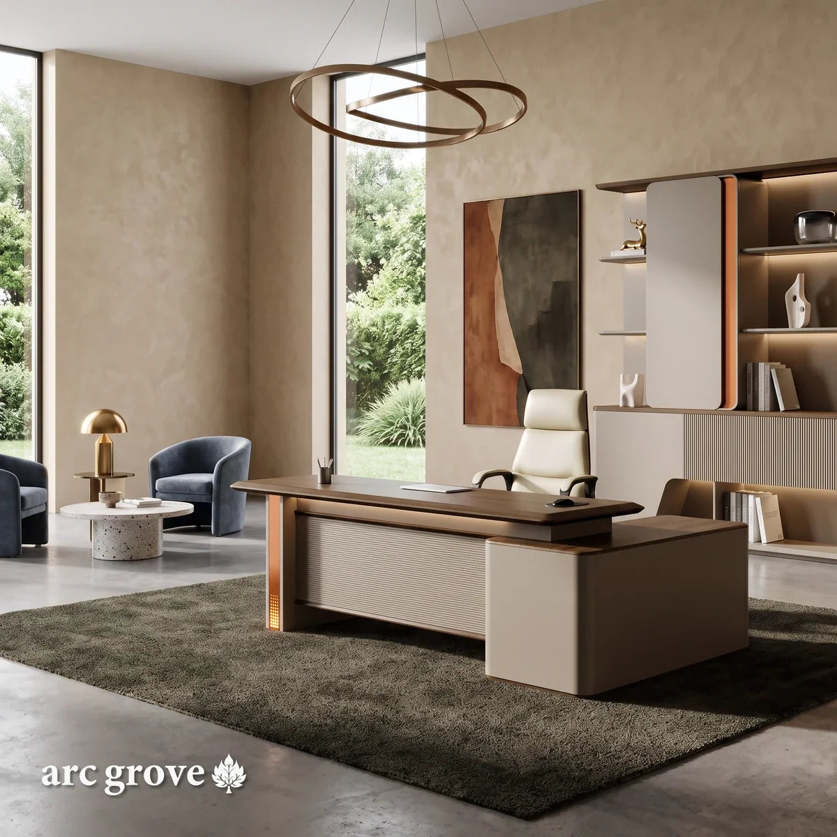 Oxley · Modern L-Shaped Executive Desk