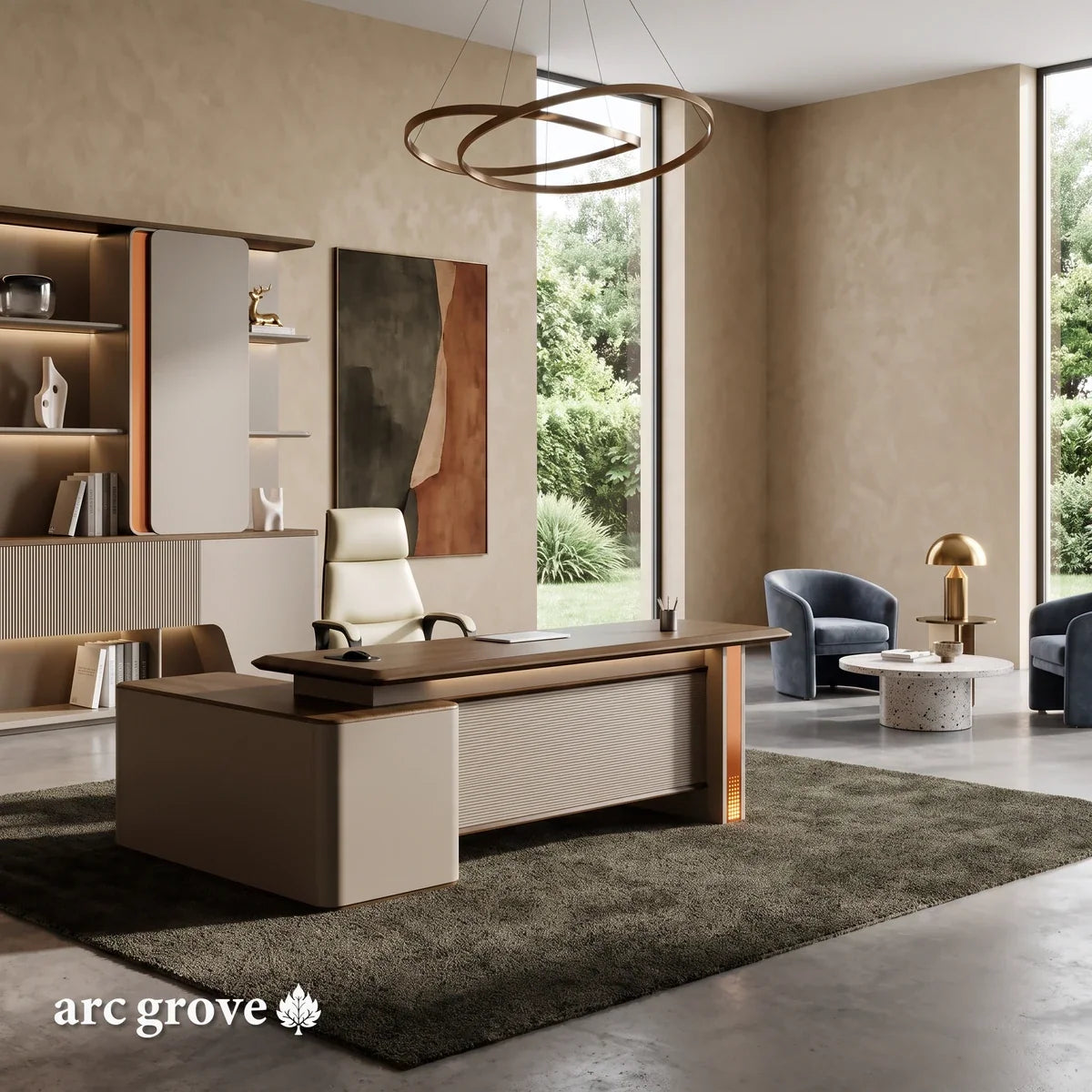 Oxley · Modern L-Shaped Executive Desk