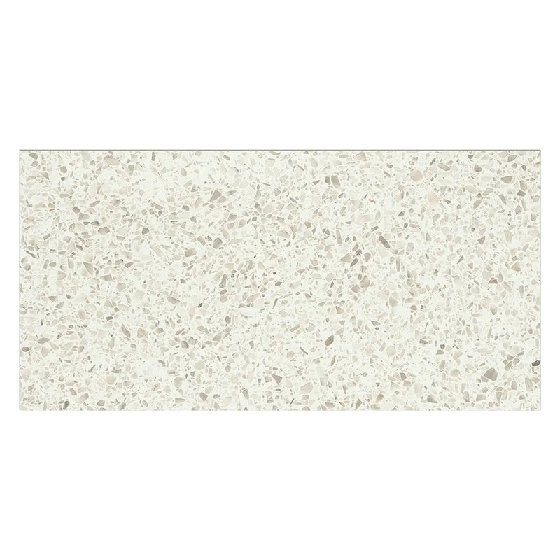 Oyster Beige Matte Terrazzo Look Porcelain Tiles 12x24