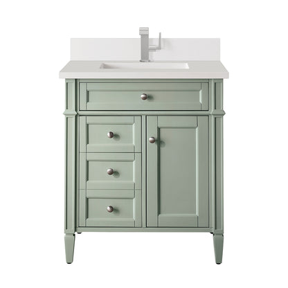 James Martin Brittany 30" Single Bathroom Vanity, Sage Green