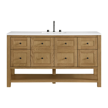 James Martin Breckenridge 60" Single Bathroom Vanity, Light Natural Oak