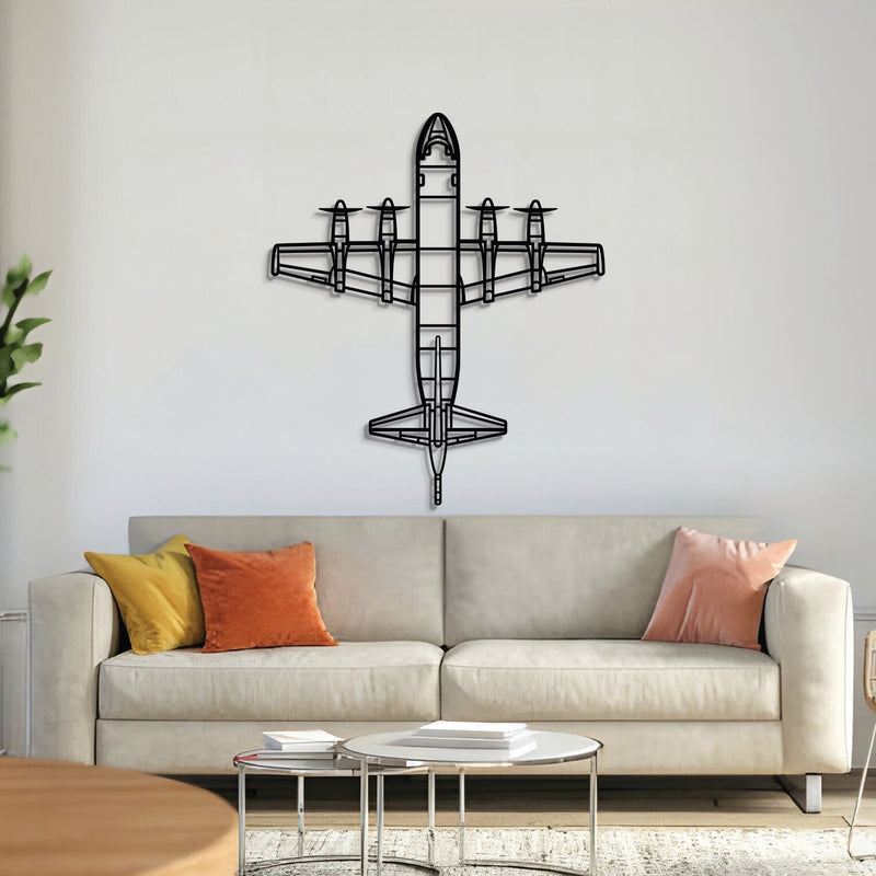 P-3 Orion Top Metal Aircraft Wall Art - NCP0593, top front view