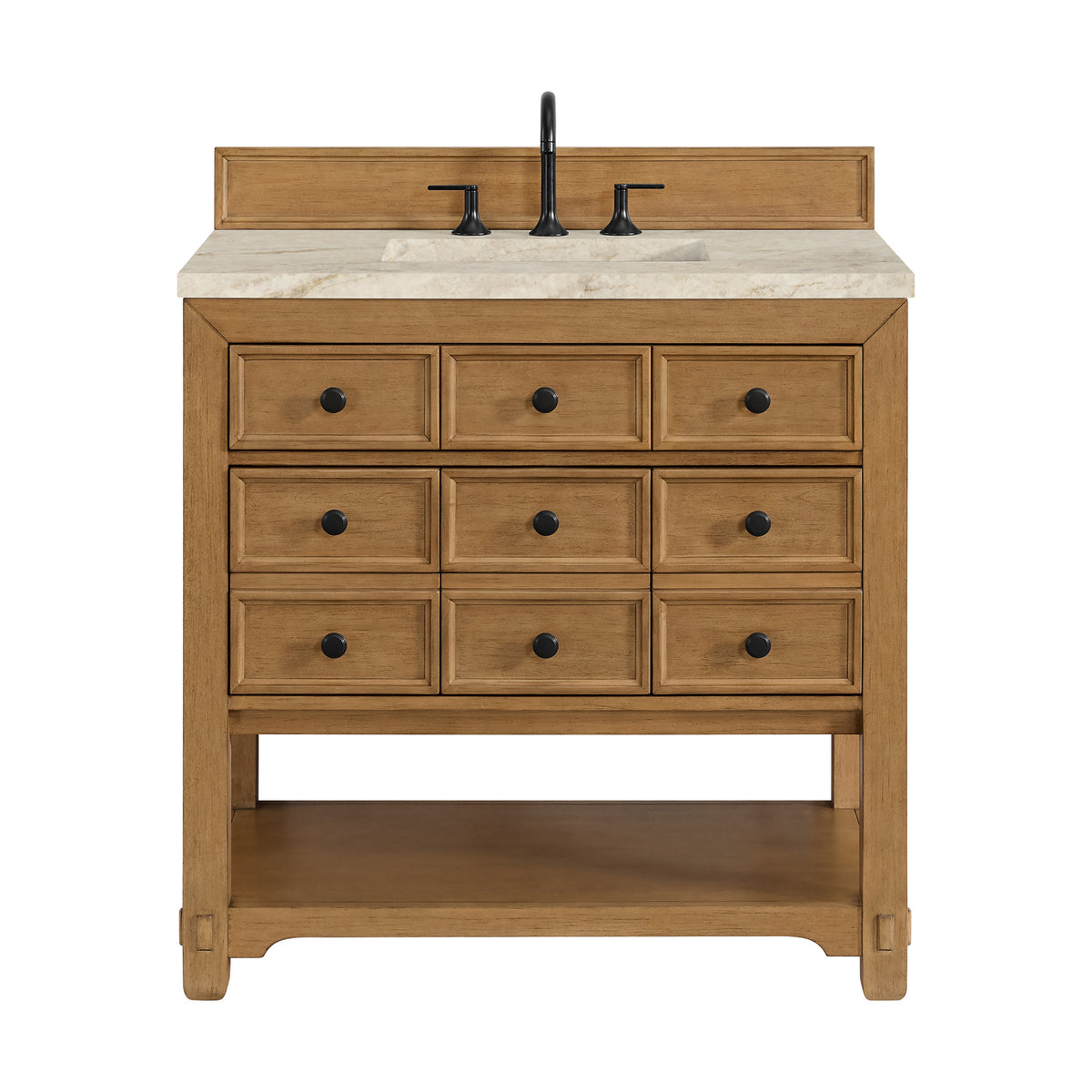 James Martin Malibu 36" Single Bathroom Vanity, Amber Birch