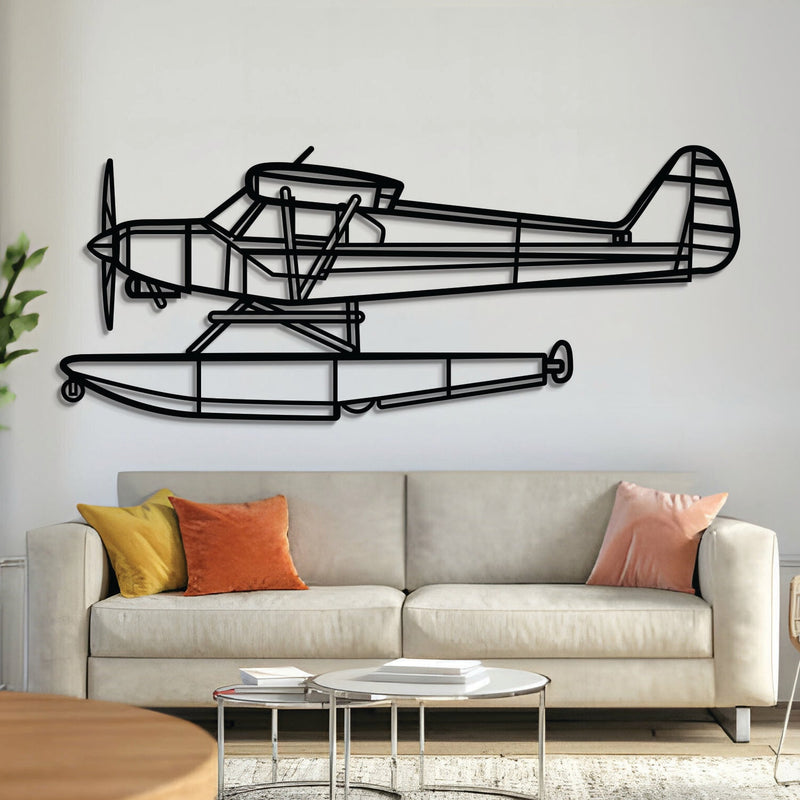 PA-18-150 Super Cub Metal Aircraft Wall Art - NCP0595, front view