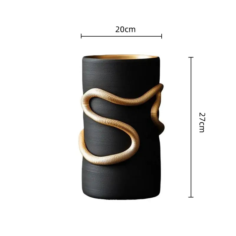 Pagoda black snake pattern tiered box living room decor