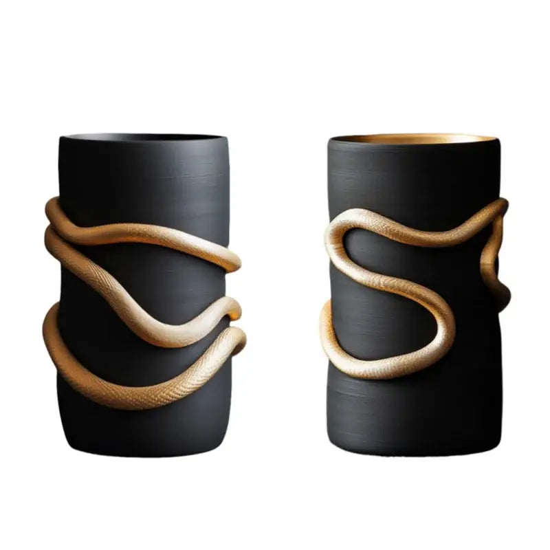 Pagoda black snake pattern tiered box living room decor