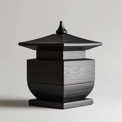 Pagoda black snake pattern tiered box living room decor