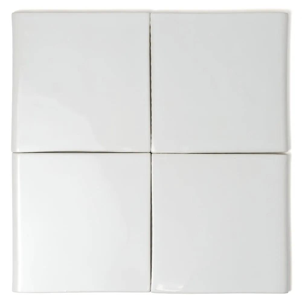 Palace Blanc Glossy Bullnose Ceramic Moldings 6x6