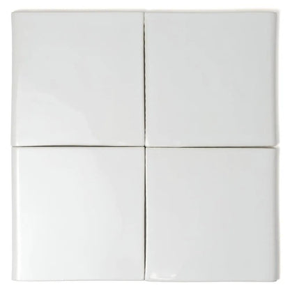 Palace Blanc Glossy Bullnose Ceramic Moldings 6x6