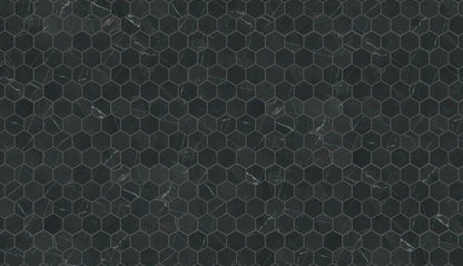 Charme Evo Calacatta Black Mosaic D Marble Look Porcelain Mosaics 12x10