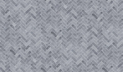 Charme Evo Pearl Grey Herringbone Marble Look Porcelain Mosaics 12x12