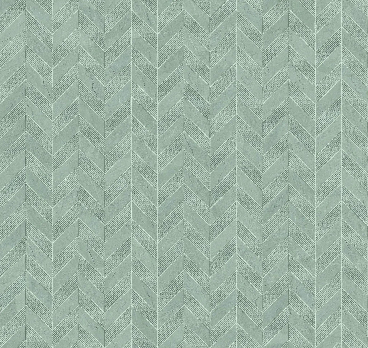 Essence Montauk Grey Mosaic Chevron 3d Slate Look Porcelain Tiles 7.44x10