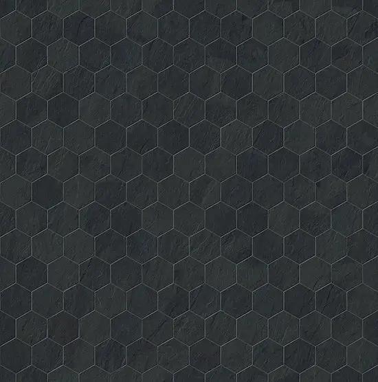 Essence Montauk Black Mosaic D Slate Look Porcelain Tiles 12x10
