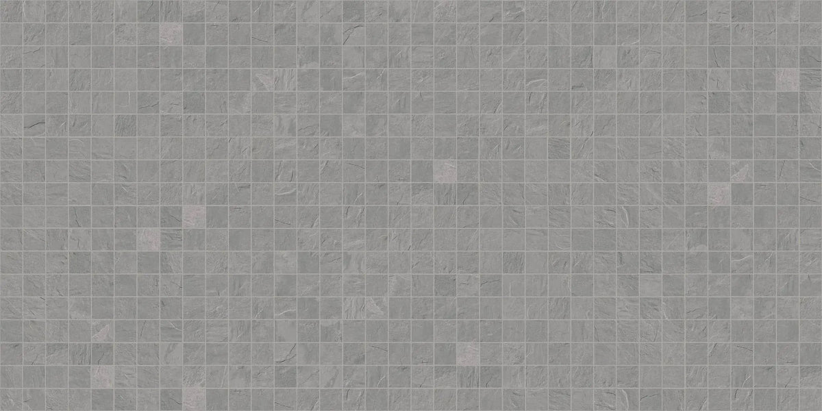 Trek Silver Mosaic A Slate Look Porcelain Mosaics 12x12