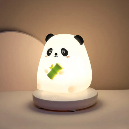 Panda white & black kids animal silicone night light bedroom decor