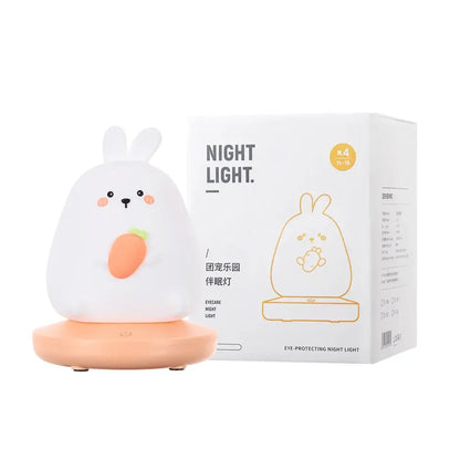 Panda white & black kids animal silicone night light bedroom decor