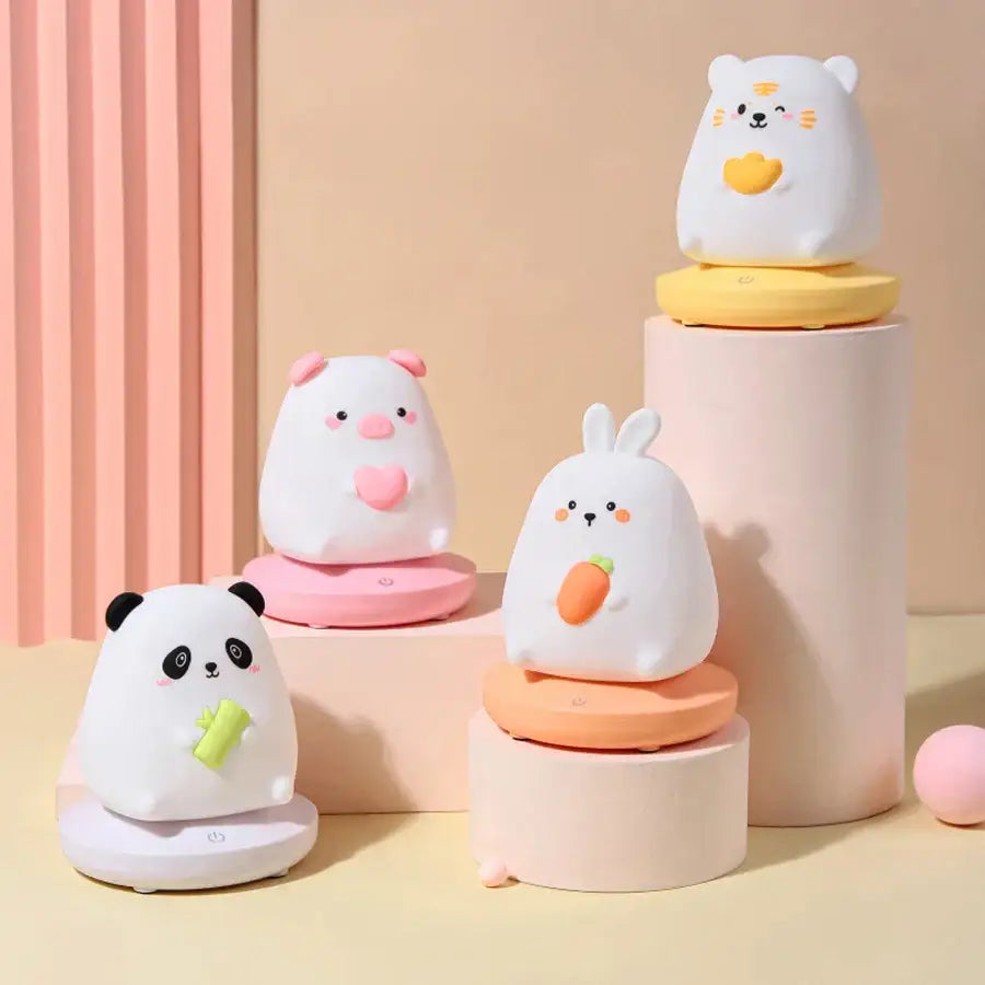 Panda white & black kids animal silicone night light bedroom decor