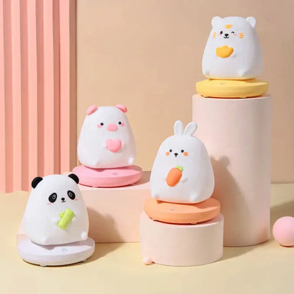 Panda white & black kids animal silicone night light bedroom decor