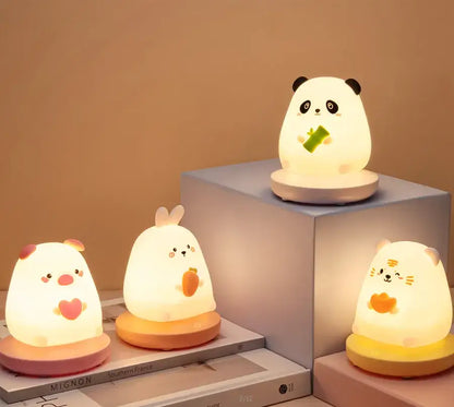 Panda white & black kids animal silicone night light bedroom decor