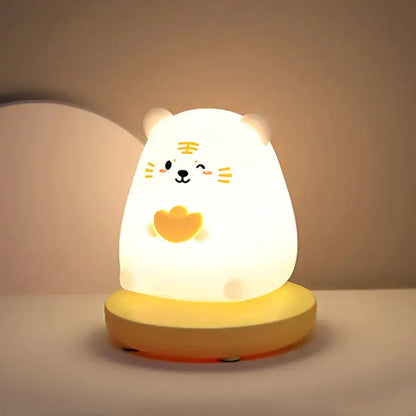 Panda white & black kids animal silicone night light bedroom decor