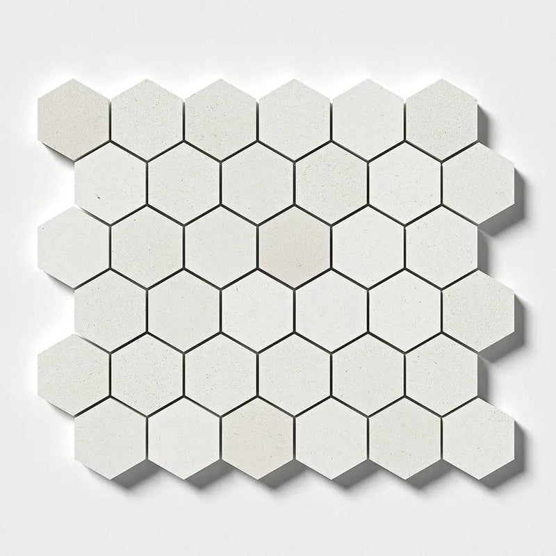 Paris Honed Hexagon Limestone Mosaics 10 3/8x12