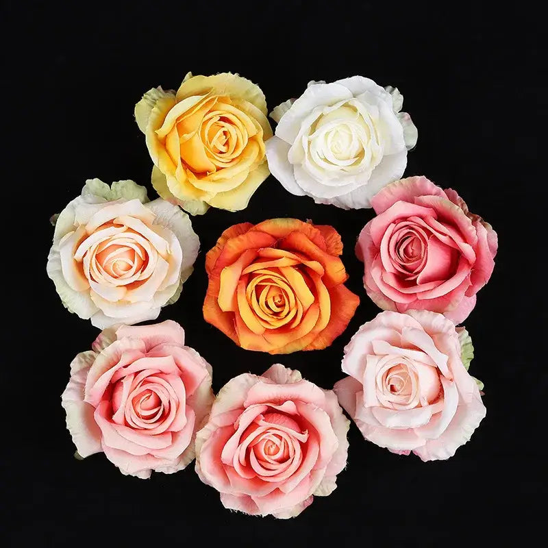 Pastel 30pcs silk roses wedding and living room floral decor