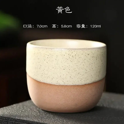 Pastel and terracotta ceramic tea cup set dining room kitchen cups
