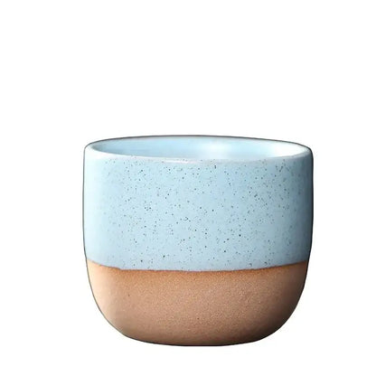 Pastel and terracotta ceramic tea cup set dining room kitchen cups