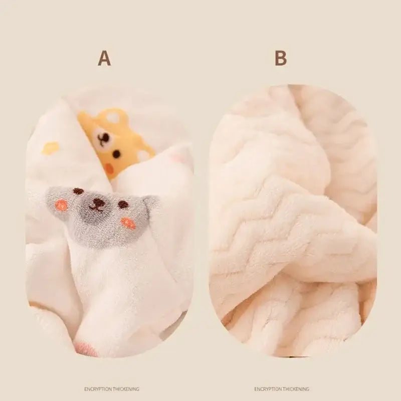 Pastel bear white beibei velvet warmth blanket bedroom fleece throw