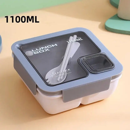 Pastel bento box set with tableware kitchen food container