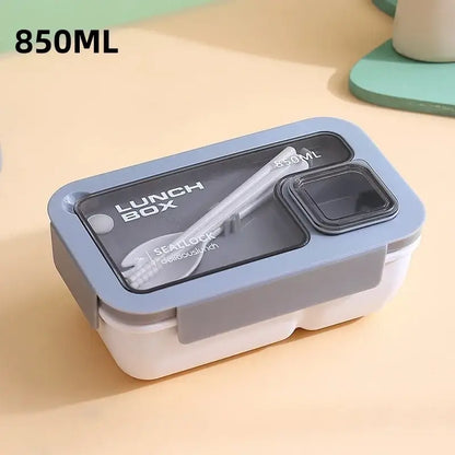 Pastel bento box set with tableware kitchen food container